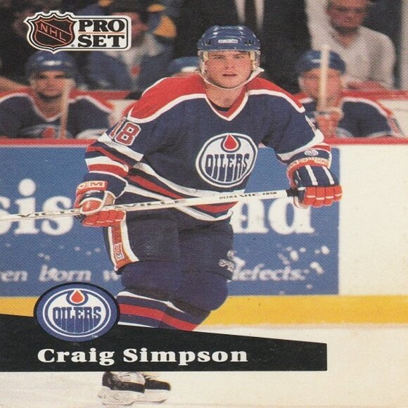 Craig Simpson Edmonton Oilers NHL Hockey Cards - Picture 4 of 4